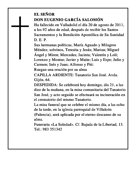 Don Eugenio García Salomón