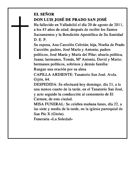 Don Luis José de Prado San José
