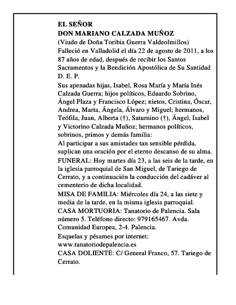 Don Mariano Calzada Muñoz