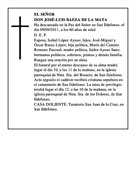 Don José-Luis Baeza de la Mata