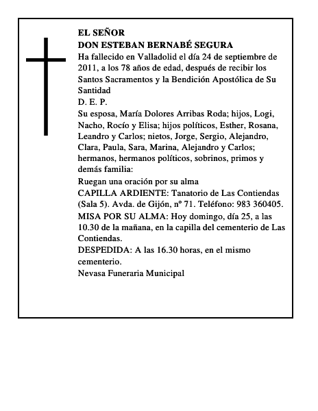 Don Esteban Bernabé Segura