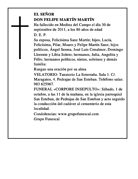 Don Felipe Martín Martín