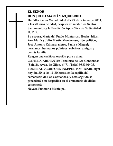 Don Julio Martín Izquierdo