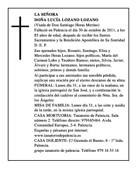 Doña Lucía Lozano Lozano