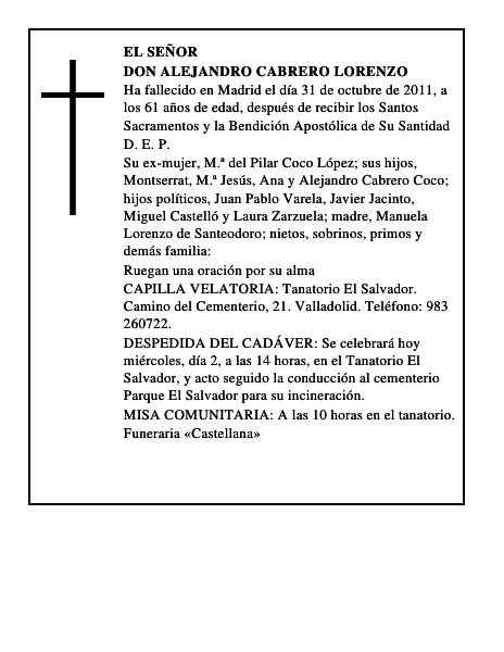 Don Alejandro Cabrero Lorenzo