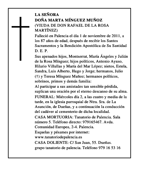 Doña Marta Mínguez Muñoz