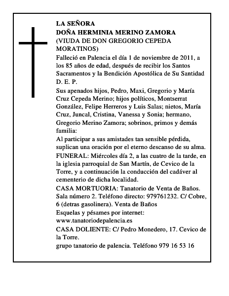 Doña Herminia Merino Zamora