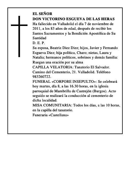 Don Victorino Esgueva de las Heras