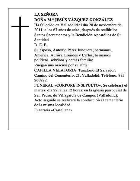 Doña M.ª Jesús Vázquez González