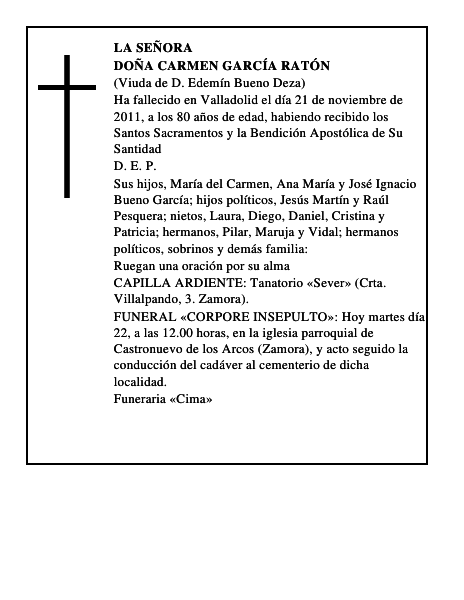 Doña Carmen García Ratón