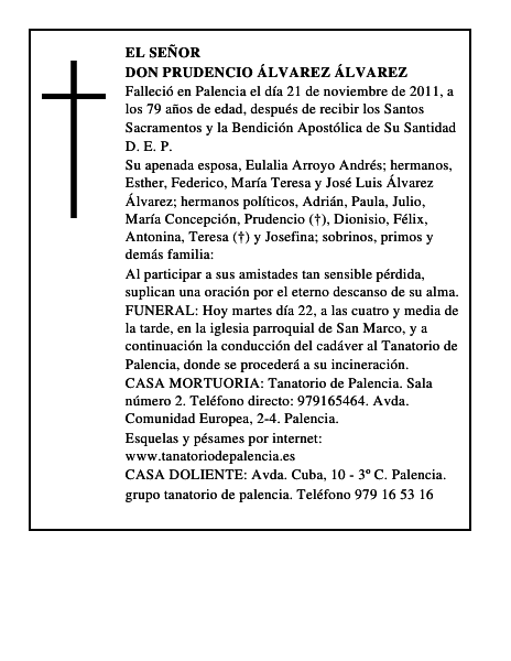 Don Prudencio Álvarez Álvarez