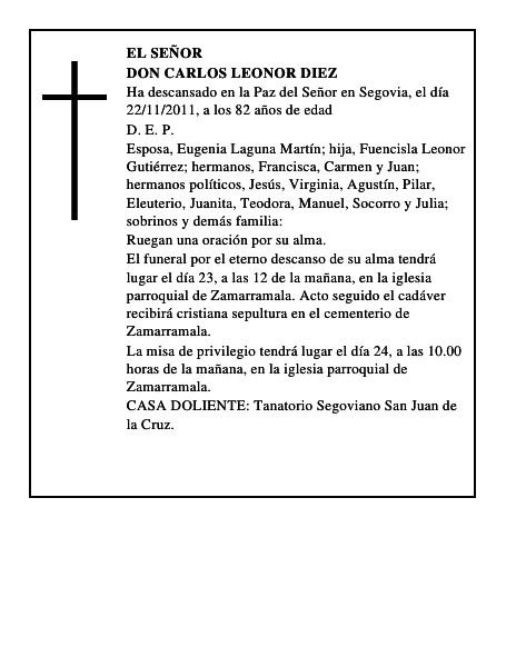 Don Carlos Leonor Diez