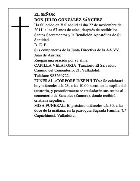Don Julio González Sánchez