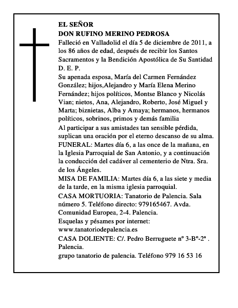 Don Rufino Merino Pedrosa