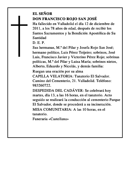 Don Francisco Rojo San José
