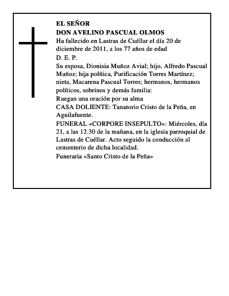 Don Avelino Pascual Olmos