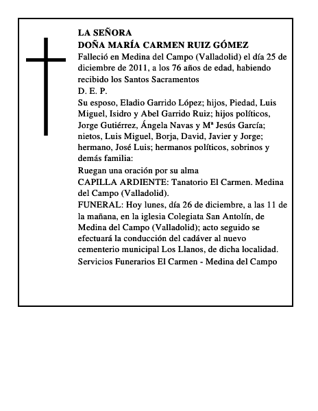 Doña María Carmen Ruiz Gómez