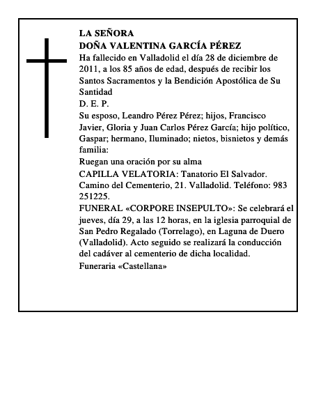 Doña Valentina García Pérez
