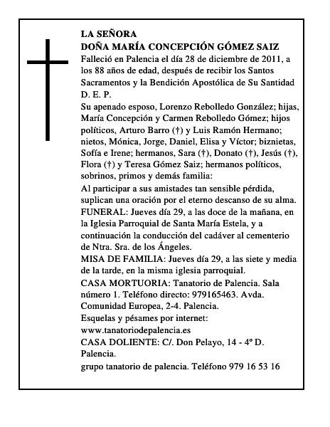 Doña María Concepción Gómez Saiz
