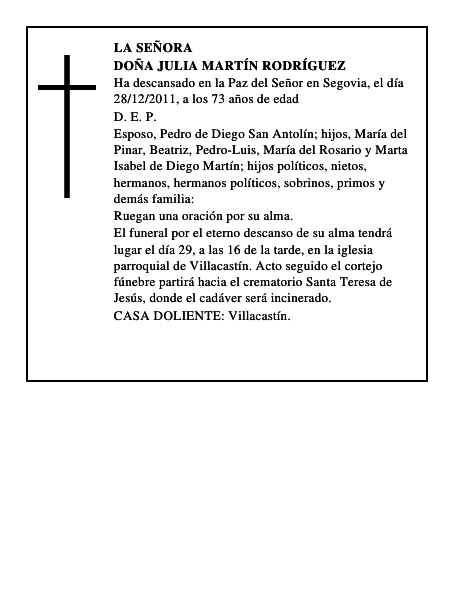 Doña Julia Martín Rodríguez