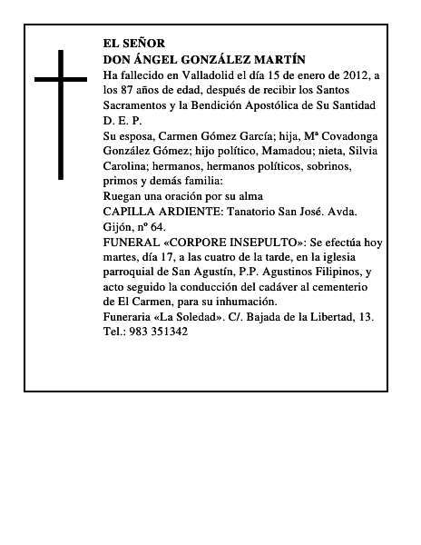 Don Ángel González Martín