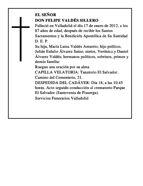 Don Felipe Valdés Sillero