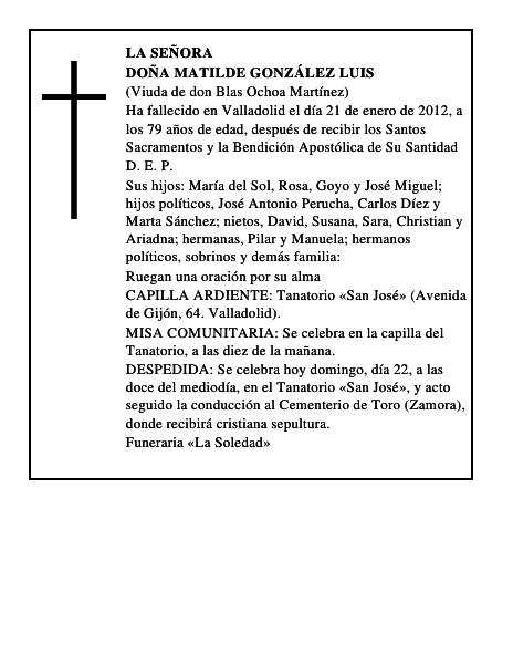 Doña Matilde González Luis