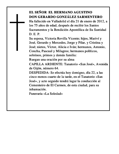 Don Gerardo González Sarmentero