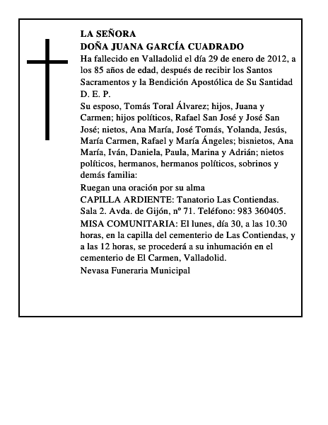 Doña Juana García Cuadrado