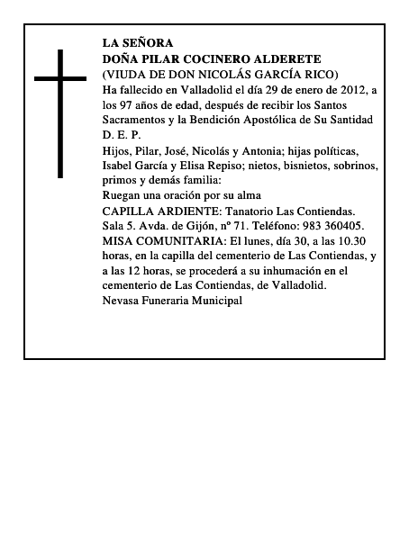 Doña Pilar Cocinero Alderete