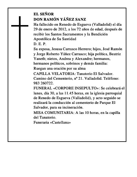 Don Ramón Yáñez Sanz