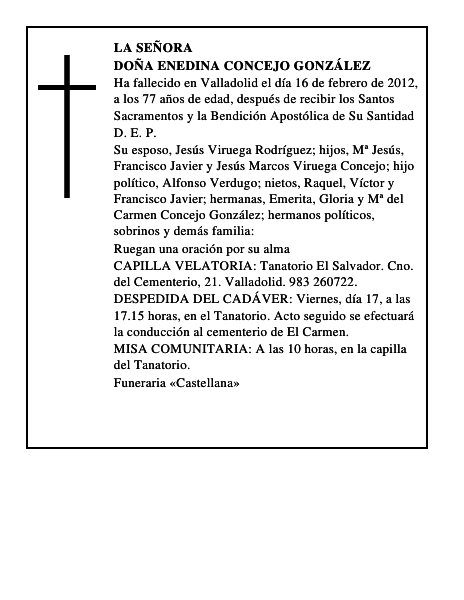 Doña Enedina Concejo González