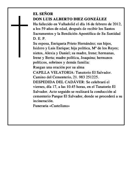 Don Luis Alberto Diez González
