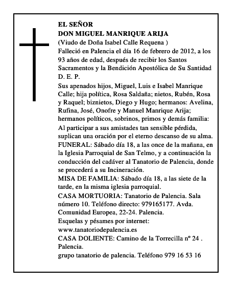 Don Miguel Manrique Arija