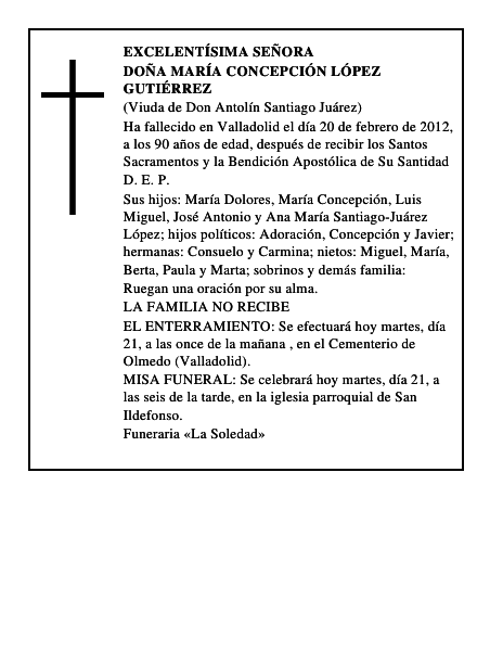 Doña María Concepción López Gutiérrez