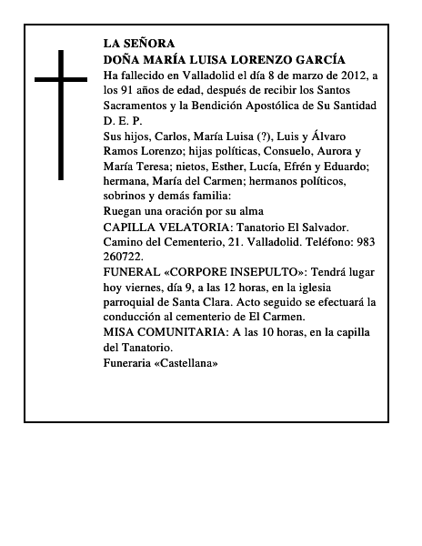 Doña María Luisa Lorenzo García