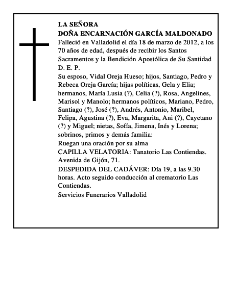 Doña Encarnación García Maldonado