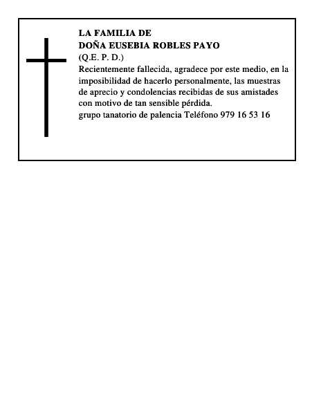 Doña Eusebia Robles Payo