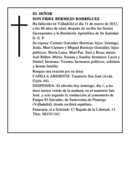Don Fidel Bermejo Rodríguez