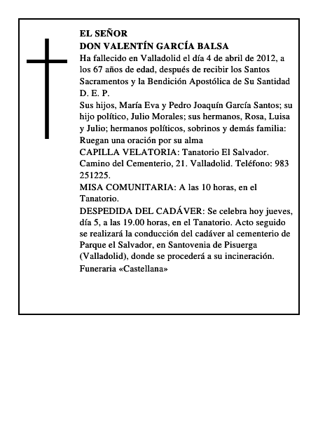 Don Valentín García Balsa