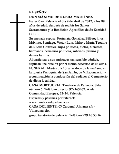 Don Máximo de Rueda Martínez