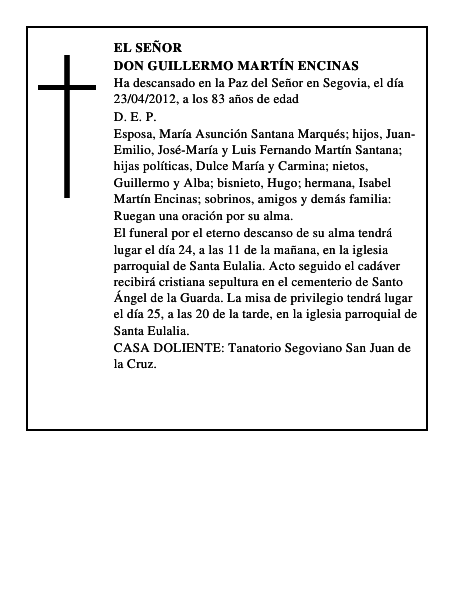 Don Guillermo Martín Encinas