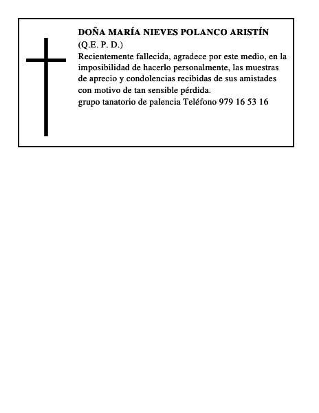 Doña María Nieves Polanco Aristín