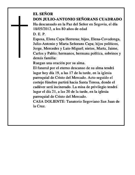 Don Julio-Antonio Señorans Cuadrado