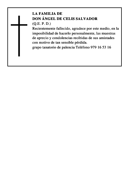 Don Ángel de Celis Salvador
