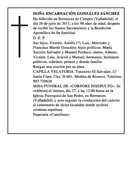 Doña Encarnación González Sánchez