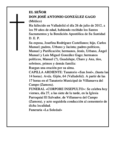 Don José Antonio González Gago