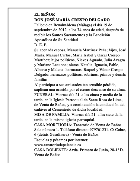 Don José María Crespo Delgado
