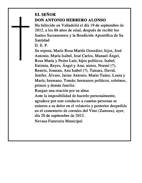 Don Antonio Herrero Alonso