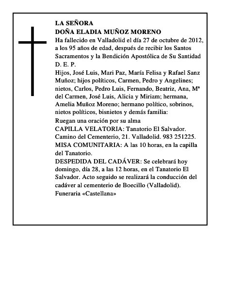 Doña Eladia Muñoz Moreno